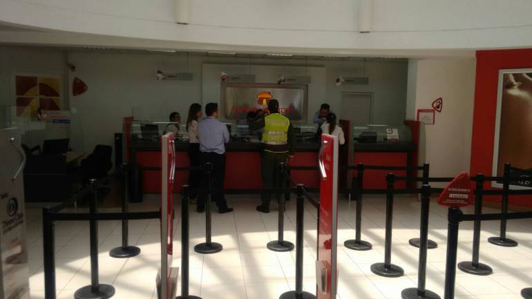 Imagen de referencia banco en Colombia. Foto;  Policía Nacional