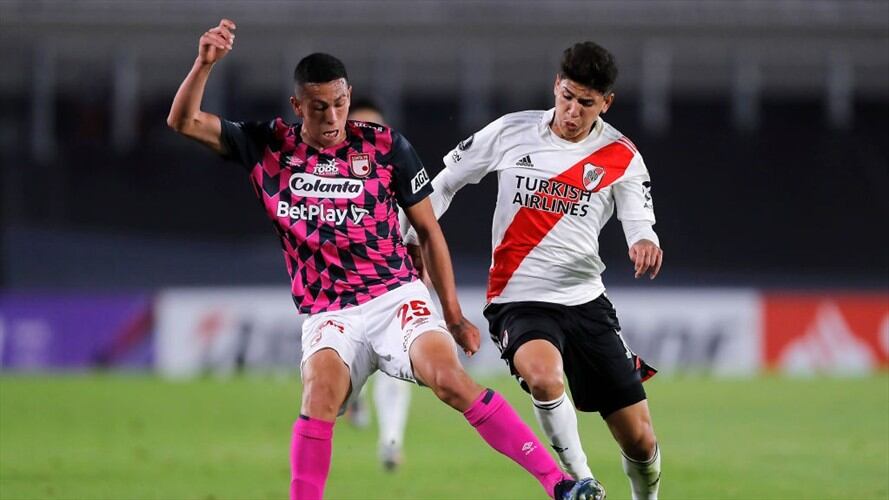 Sin arquero y sin suplentes, River elimina a Santa Fe de la Libertadores. Foto: Getty Images