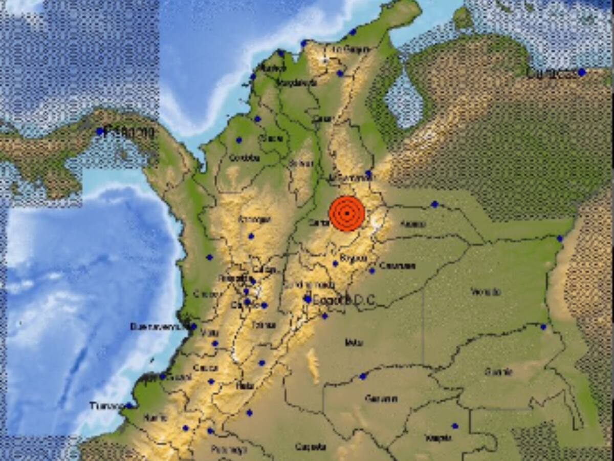 Fuerte temblor de magnitud 4.6 sacudió a Colombia en la madrugada de este lunes