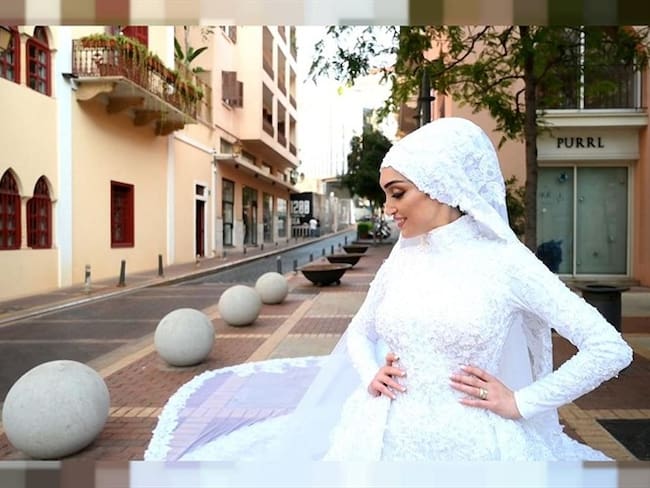 El testimonio de fotógrafo que filmó a una novia en el instante de la explosión en Beirut