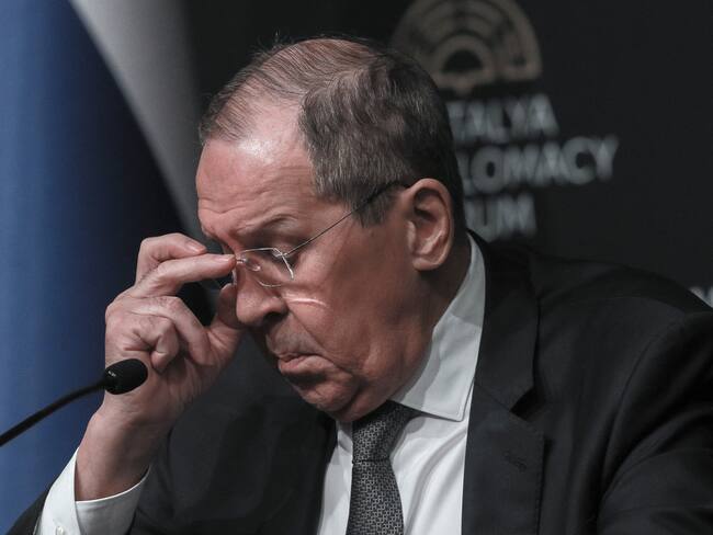 Foto de referencia de Sergey Lavrov, ministro de Exteriores de Rusia. (Photo by Rıza Özel/ dia images via Getty Images)