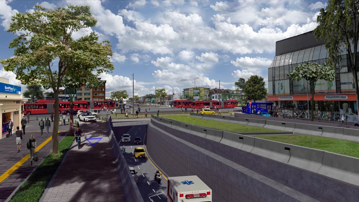 Intercambiador vial de la calle 72. Foto: Metro de Bogotá