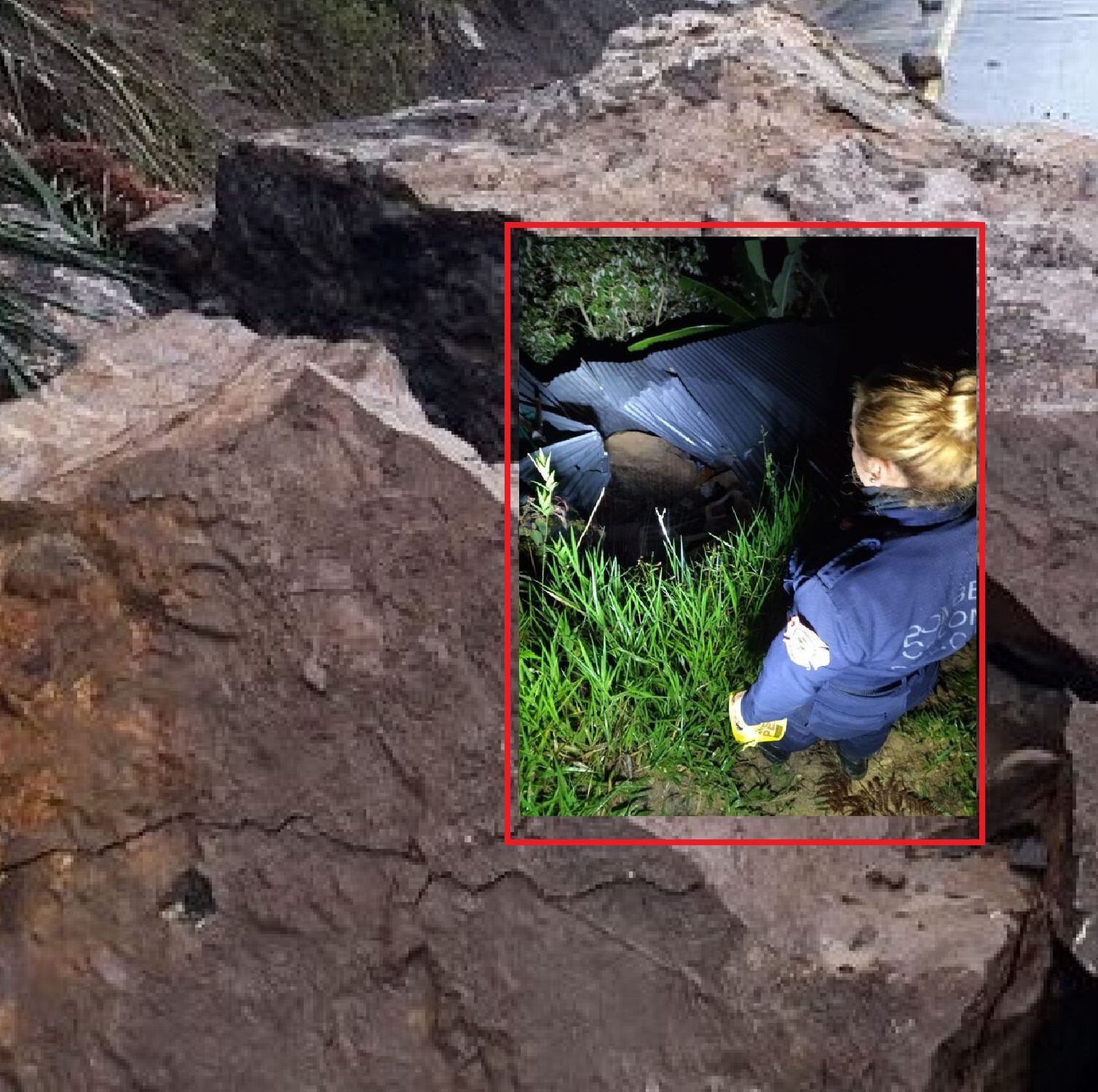 CAIDA DE TOCA EN PIEDECUESTA/ SUMINISTRADA GESTIÓN DE RIESGO