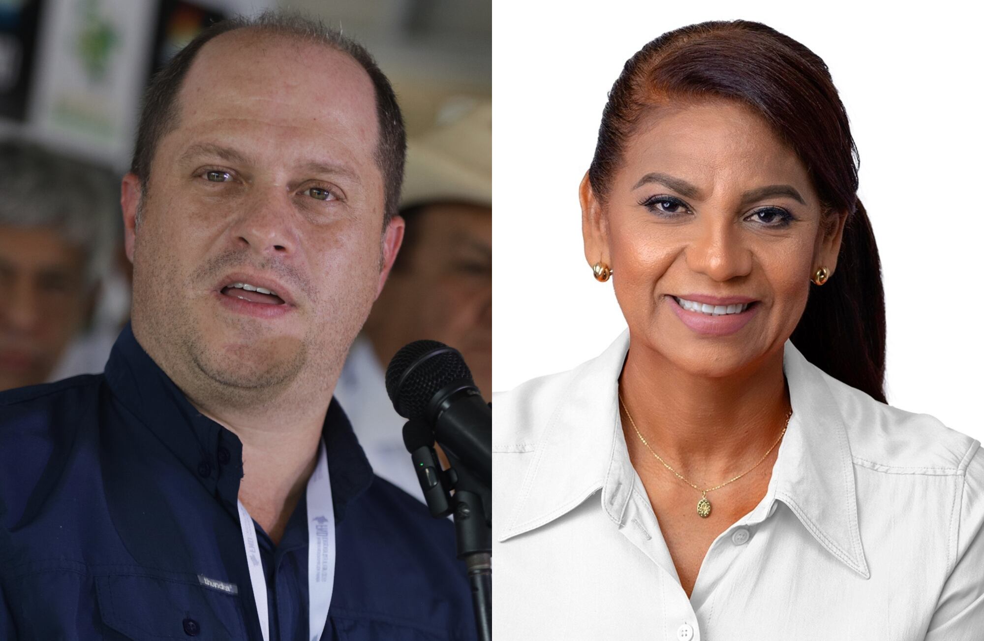 Héctor Olimpo Espinosa, gobernador de Sucre, y Lucy García Montes, candidata a esa Gobernación | Fotos: Colprensa