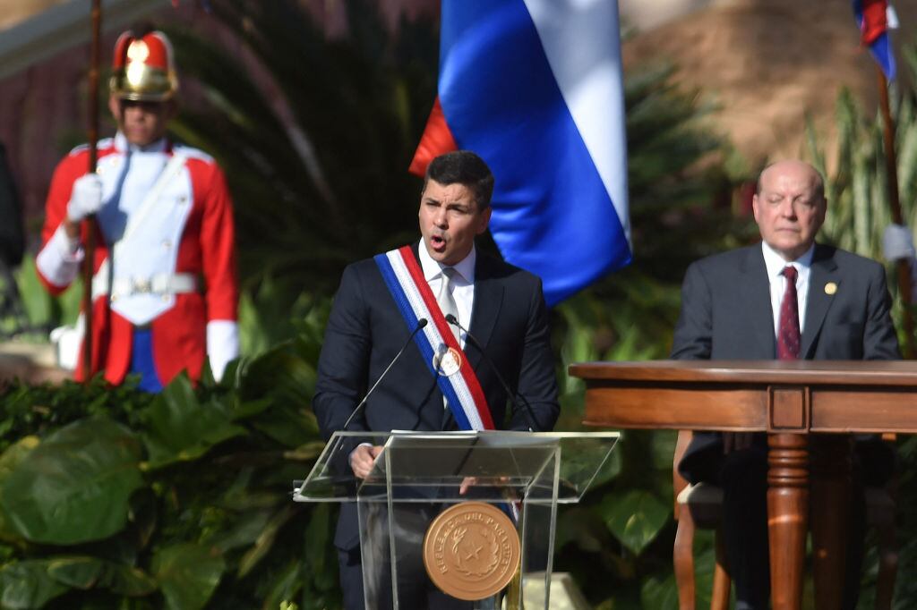 Santiago Peña, presidente de Paraguay. Foto: NORBERTO DUARTE/AFP via Getty Images.