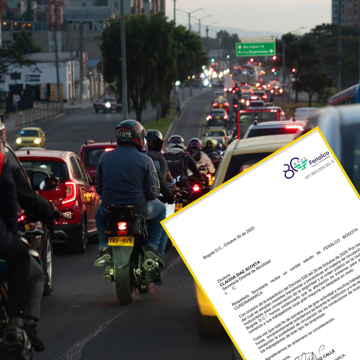 Fenalco Bogotá pidió que se levante la restricción de movilidad de motociclistas en la ciudad