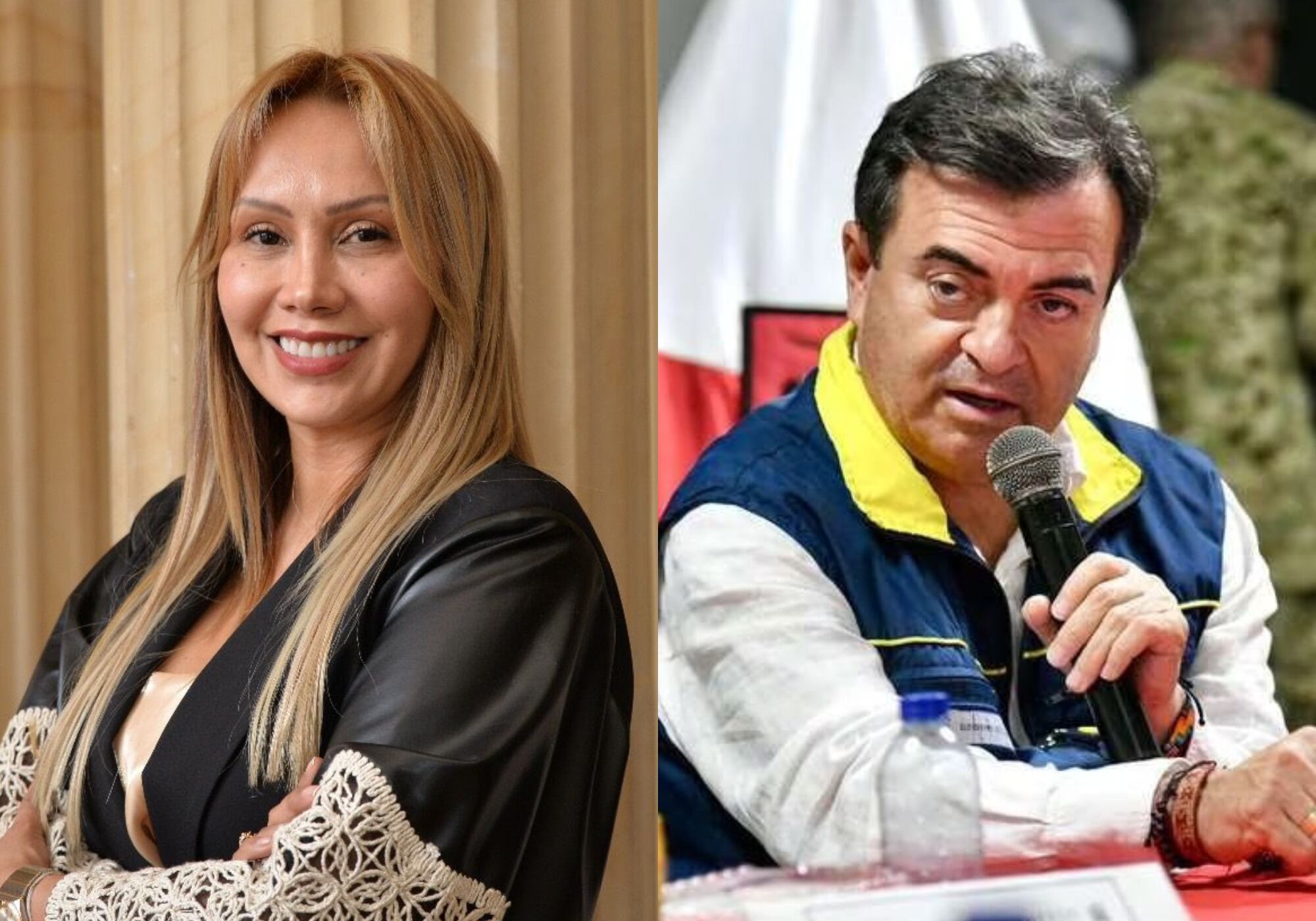 Sandra Ortiz y Olmedo López. Foto: Colprensa / Cortesía UNGRD