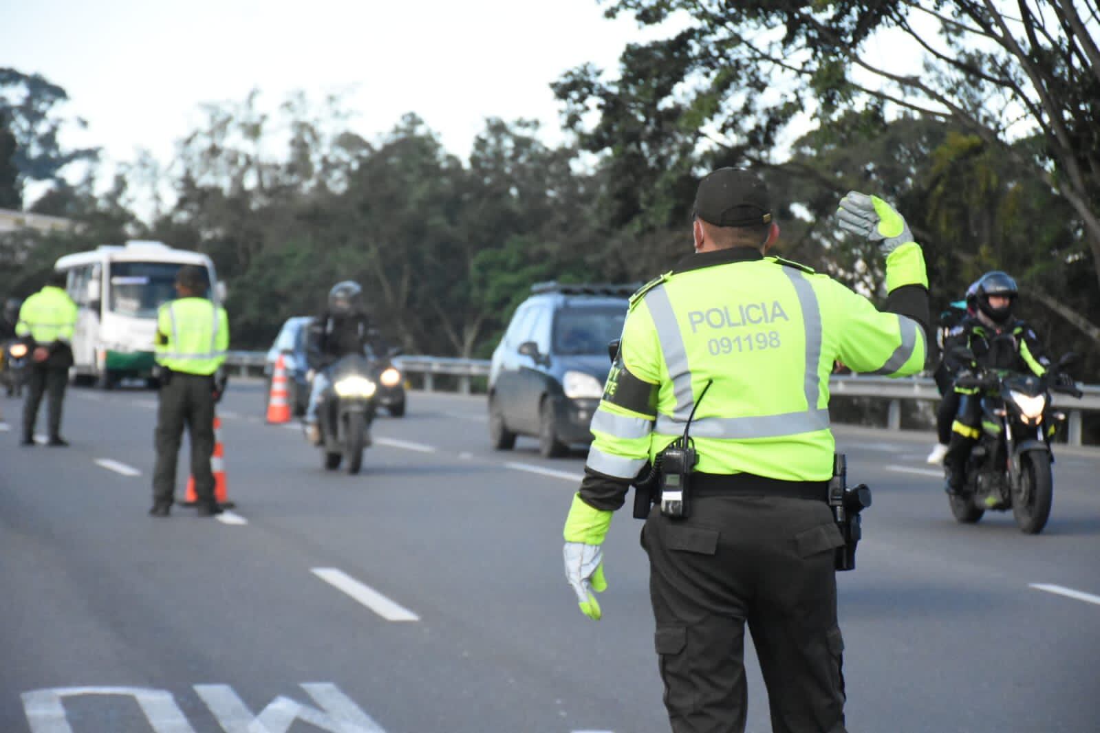 Policía de Tránsito en Bogotá. Foto: Colprensa.