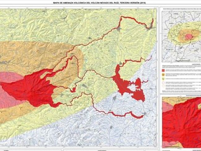 Presentan actualización del mapa de amenaza volcánica del volcán Nevado del Ruiz