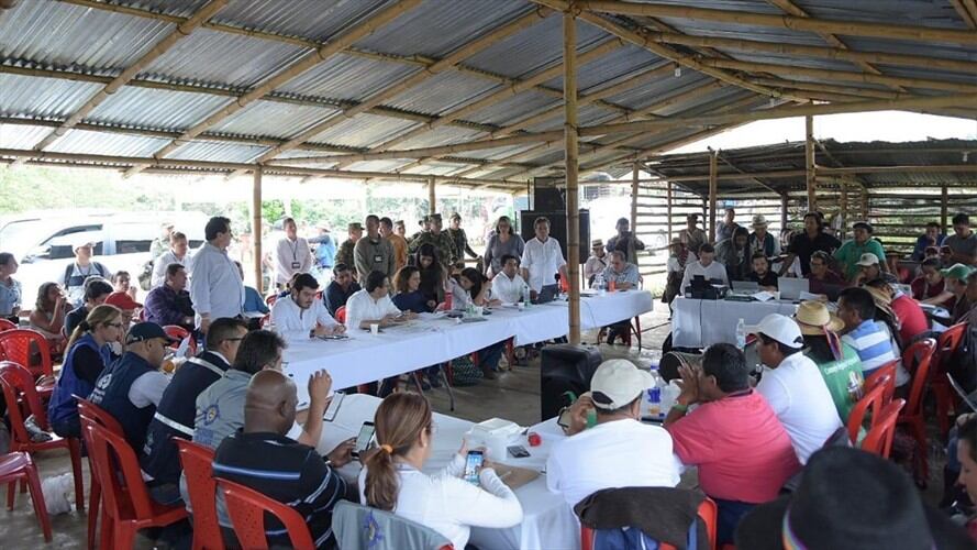 La ministra del Interior, Nancy Patricia Gutiérrez, insistió en que “la única petición que nosotros hacemos es que se levanten las vías de hecho” . Foto: Mininterior.