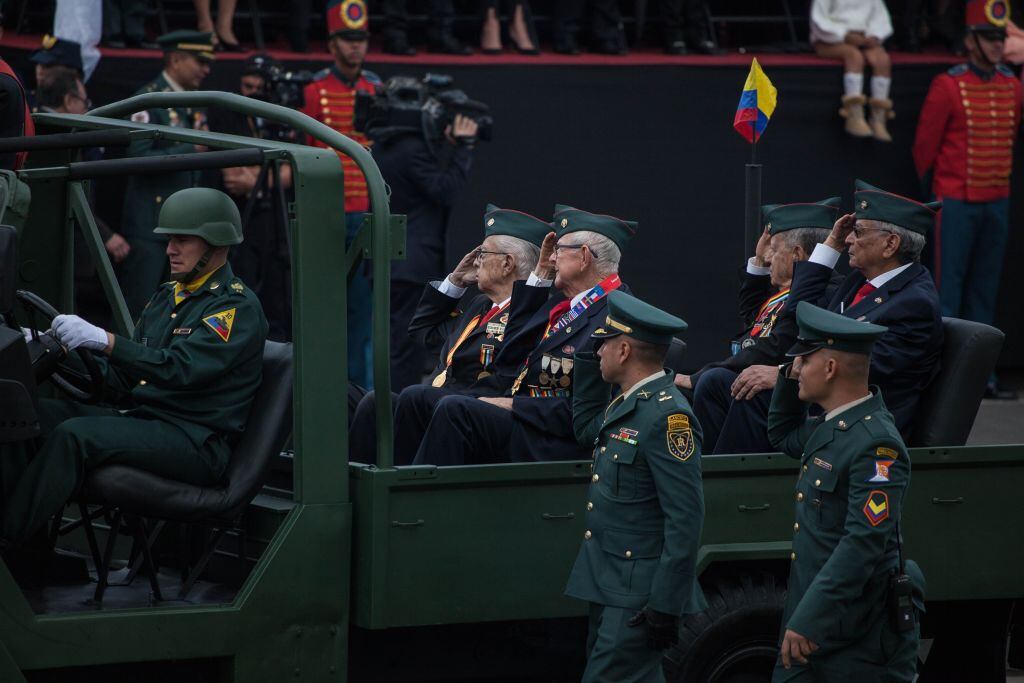 Veteranos de las fuerzas militares. Foto: Juancho Torres / Anadolu Agency / Getty Images