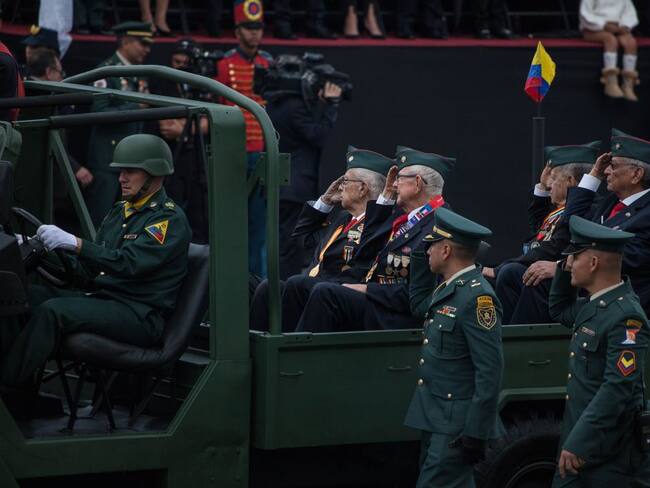 Veteranos de las fuerzas militares. Foto: Juancho Torres / Anadolu Agency / Getty Images