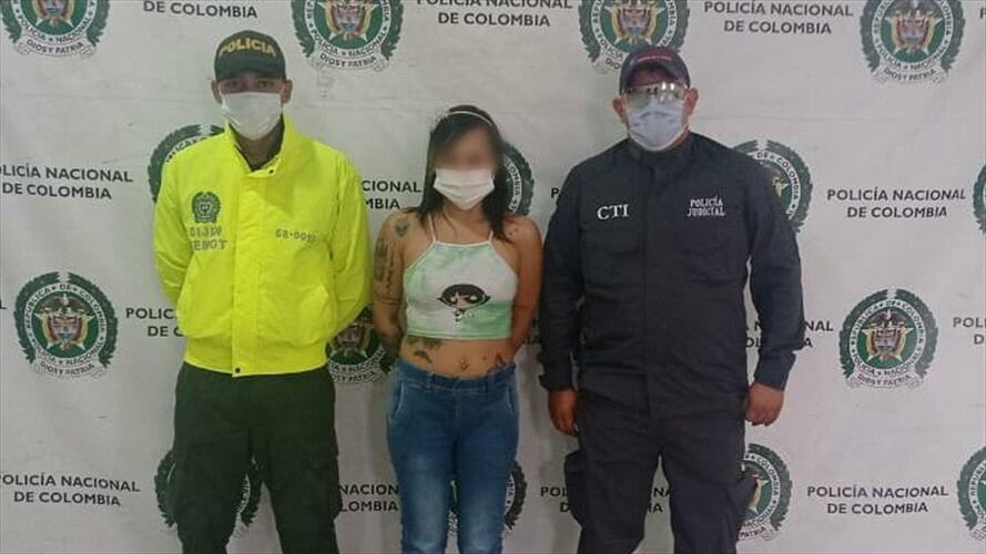 Por muerte violenta de un taxista, capturan a una mujer en Montería.Foto: prensa Policía.