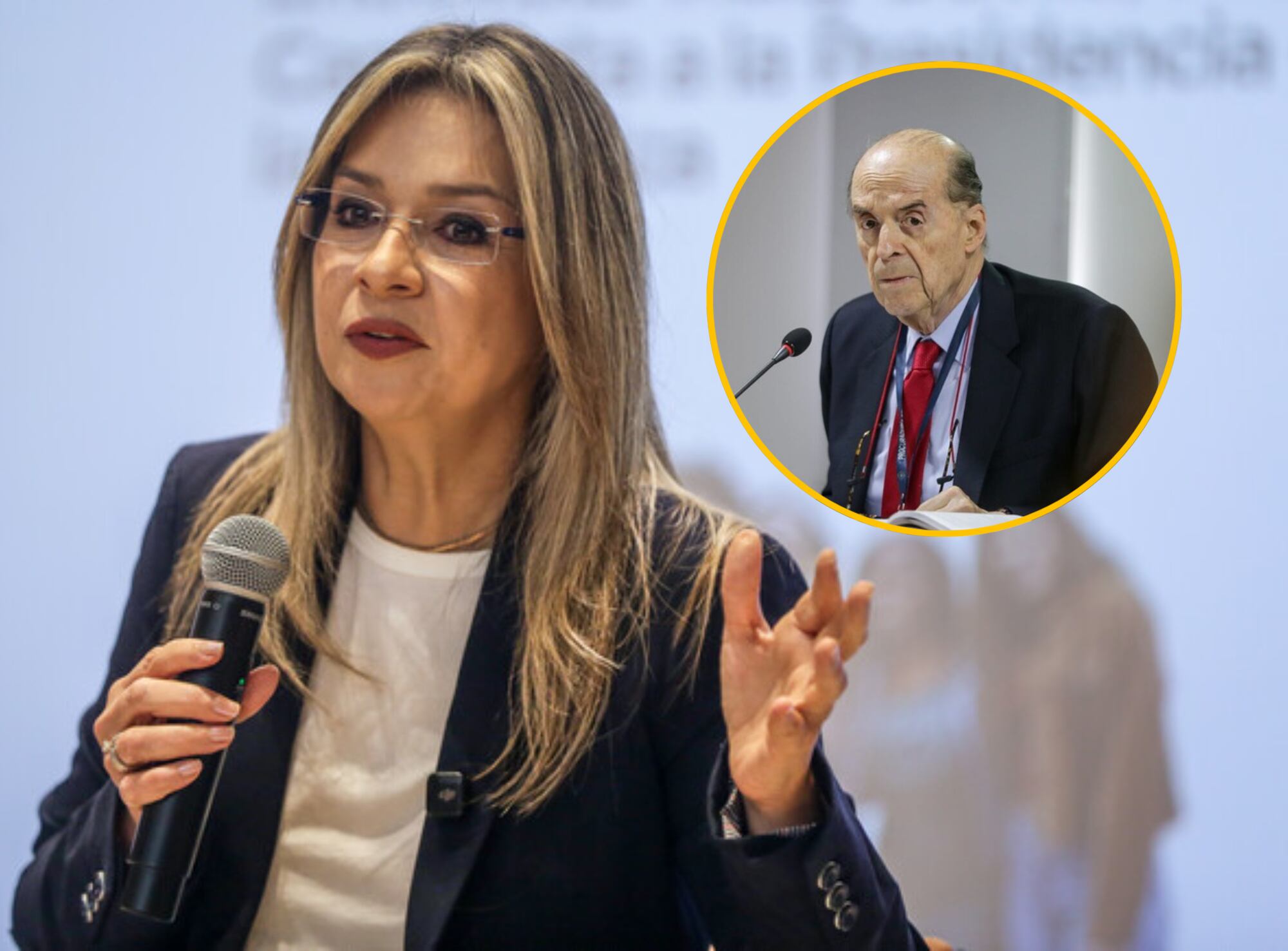 Vicky Dávila y Álvaro Leyva. Fotos: (Colprensa - Catalina Olaya) / (Colprensa - Catalina Olaya)