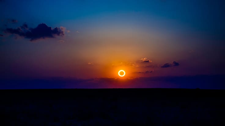 Imagen del eclipse solar total ocurrido en Nuevo México en 2012 (Foto vía GettyImages)