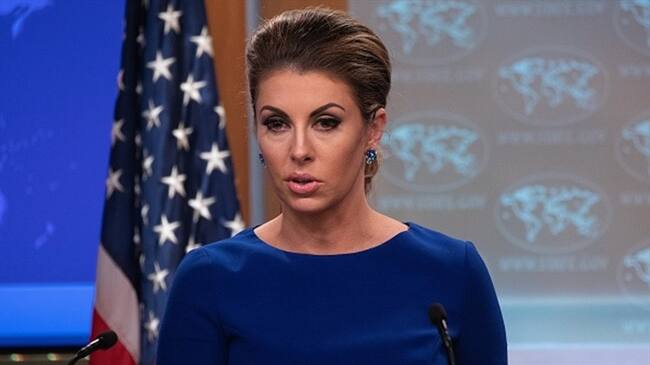 La portavoz del Departamento de Estado, Morgan Ortagus.. Foto: Getty Images