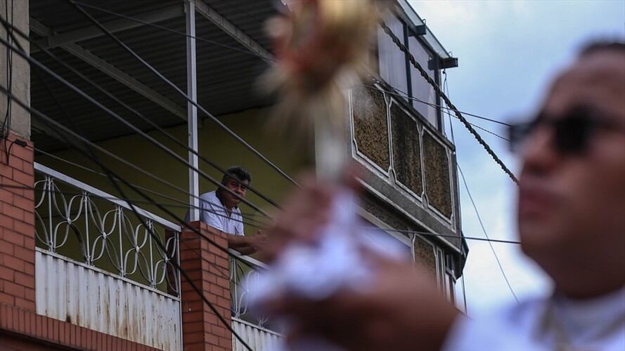 Por segundo año consecutivo, fueron suspendidas las Procesiones de Semana Santa en Popayán. Foto: Colprensa / CAMILA DÍAZ