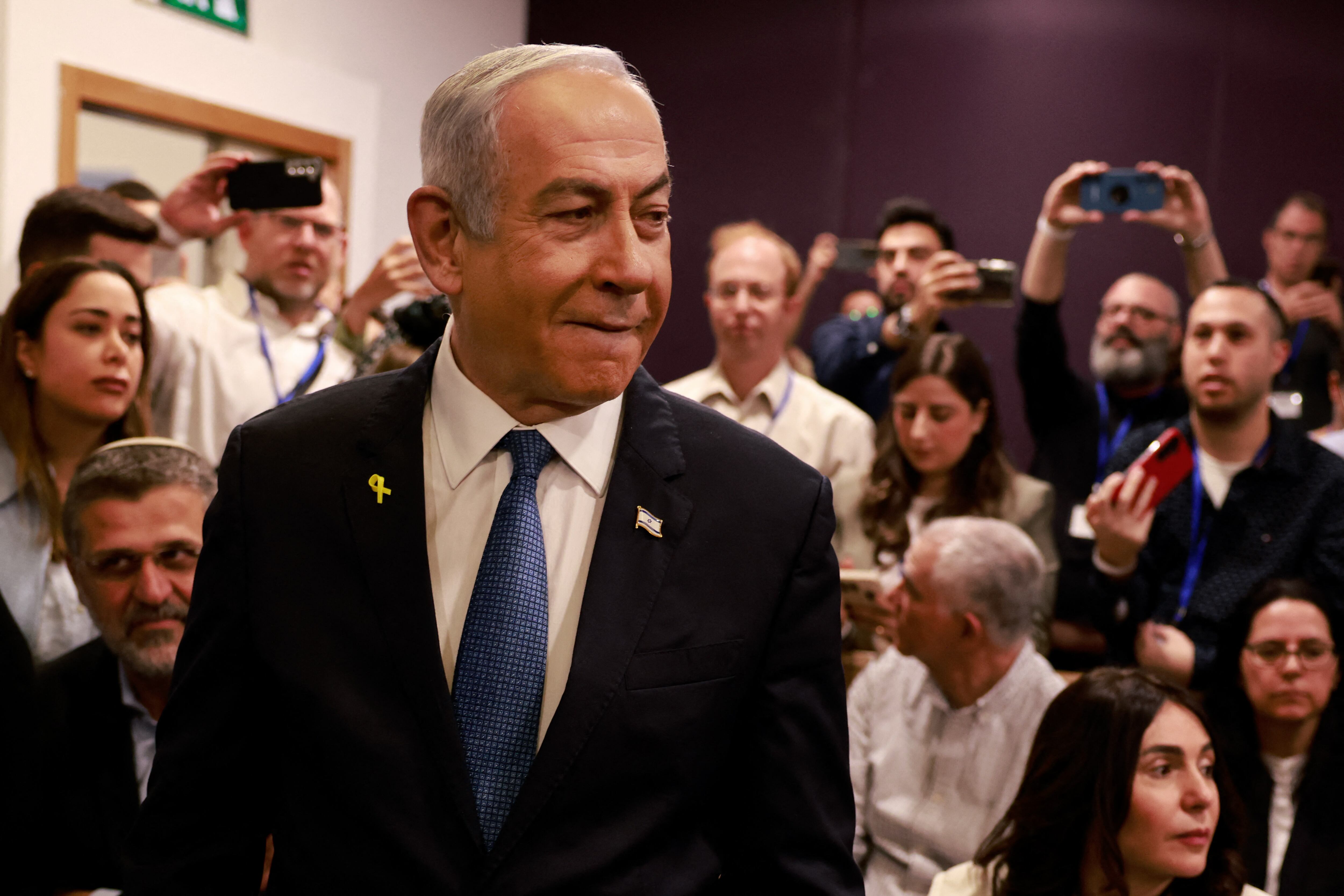 Primer ministro israeli, Benjamin Netanyahu. FOTO: MENAHEM KAHANA/POOL/AFP via Getty Images
