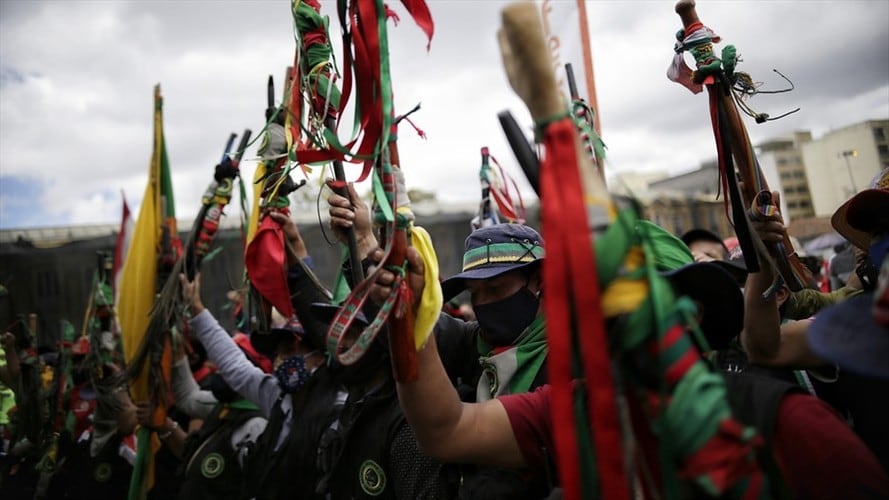 Minga Indígena. Foto: Colprensa - Sergio Acero