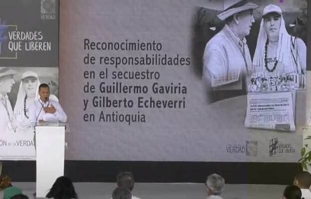 Reconocimiento de responsabilidades. Foto: cortesía de la Comisión de la Verdad.