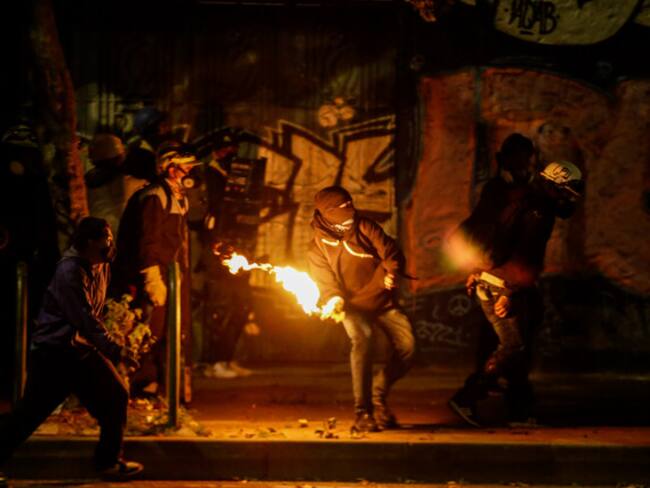 Bogotá. Julio 20 de 2021. Paro Nacional 20 de julio. Lugar: Av. Suba con Cali. Foto: Colprensa.