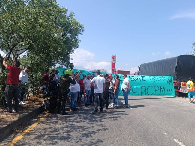 Paro camionero en Norte de Santander. / Foto: Cortesía.