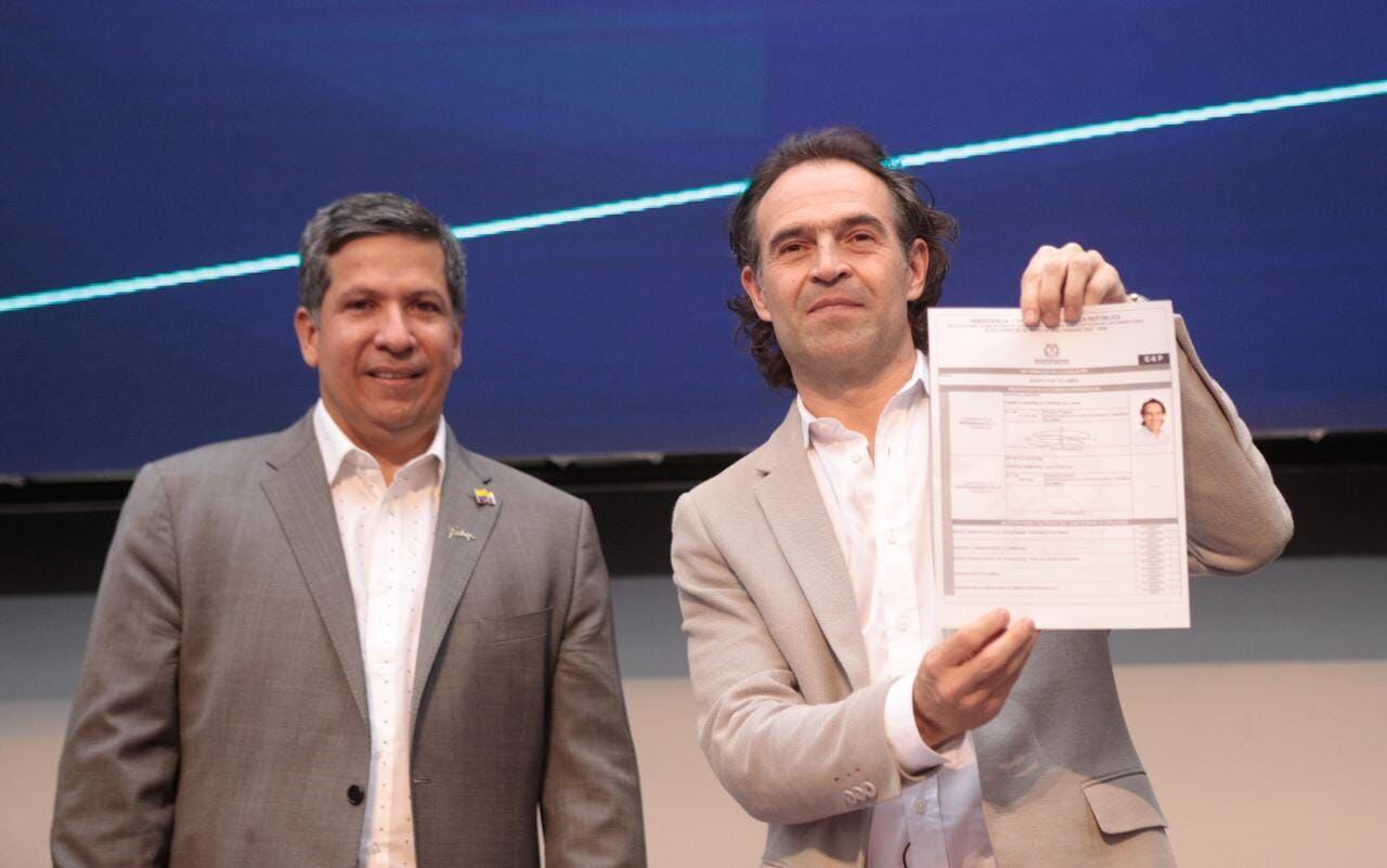 Rodrigo Lara Sánchez y Federico Gutiérrez. Foto: Campaña presidencial Federico Gutiérrez.