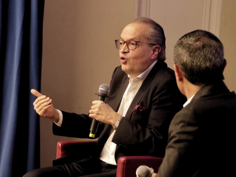 Fernando Carrillo, actual vicepresidente del Grupo Prisa, en la presentación de su libro ‘Defender la democracia sin miedo desde la democracia’.