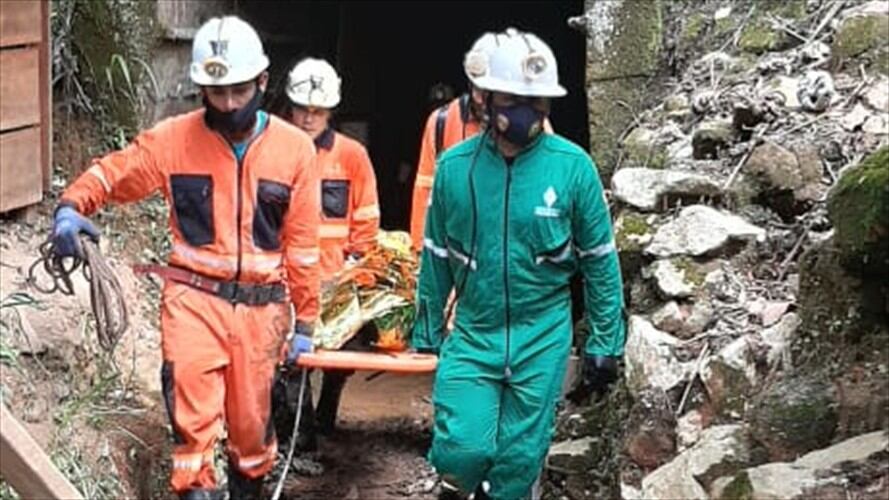 Accidente minero en Segovia, Antioquia.. Foto: Cortesía Dapard