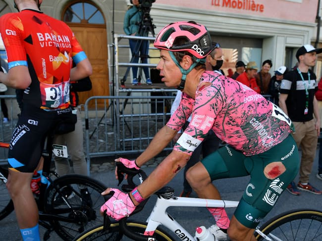 Ciclista colombiano Rigoberto Urán del equipo EF Education  (Photo by Dario Belingheri/Getty Images)