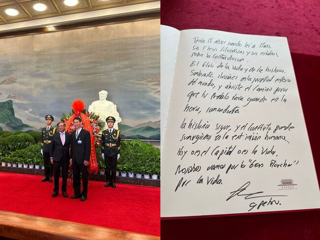 El mensaje del presidente Petro en Mausoleo salón conmemorativo de presidente MAO. Fotos: W Radio.