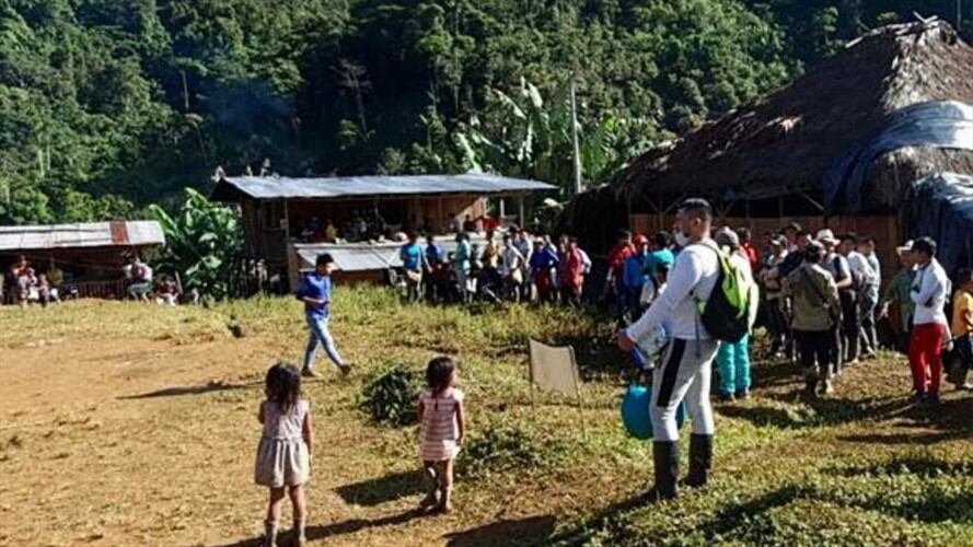 Indígenas desplazados. Foto: Gobernación de Risaralda