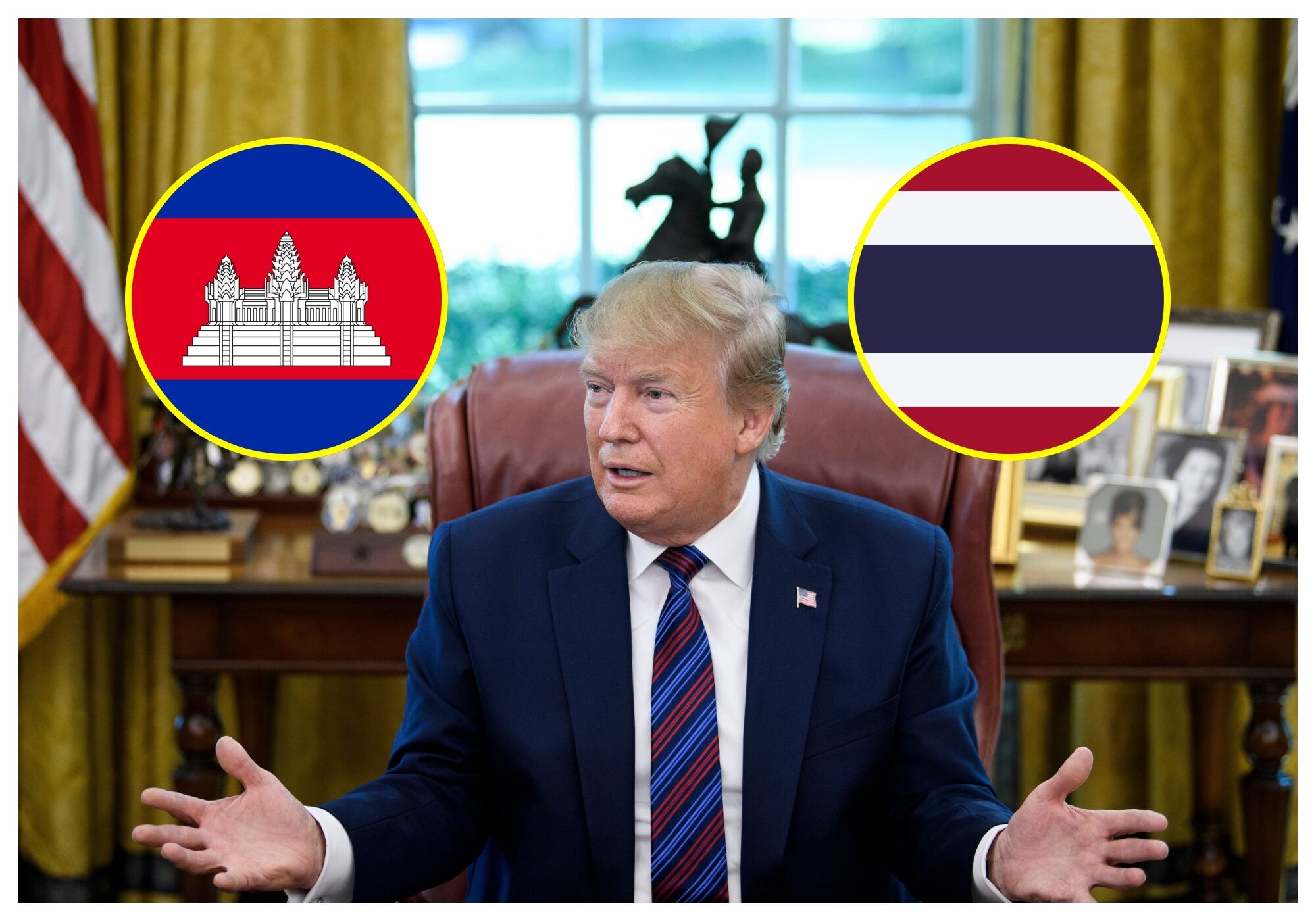 Camboya nominó a Donald Trump al Premio Nobel de la Paz tras mediar en su conflicto con Tailandia. Foto: Getty Images.