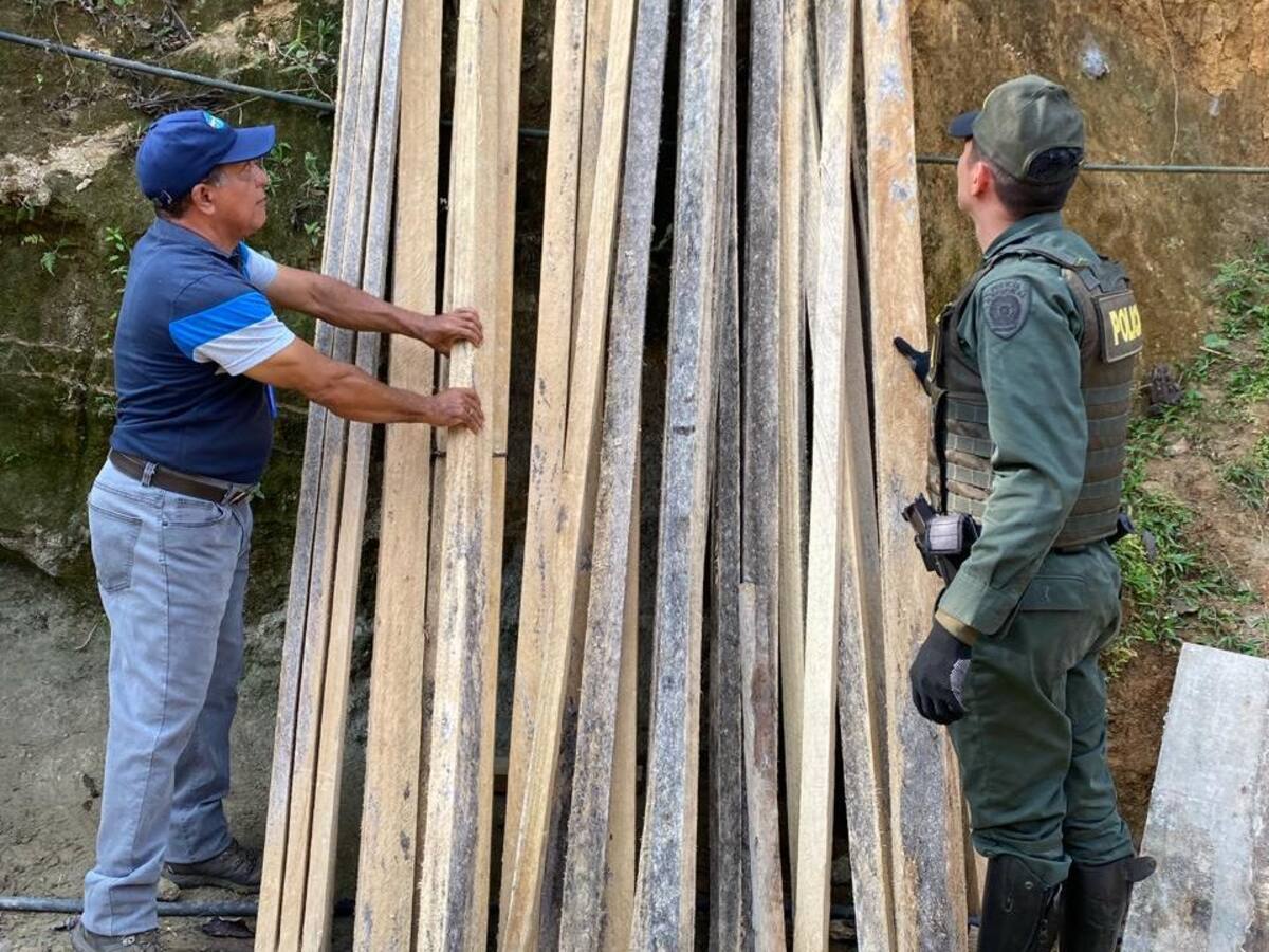 Decomisan más de tres metros cúbicos de madera aserrada en la Sierra Nevada de Santa Marta