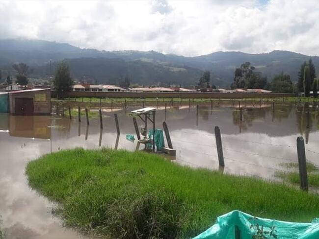 Fueron 14 viviendas afectadas por inundaciones y caída de árboles.. Foto: Alcaldía de Sogamoso