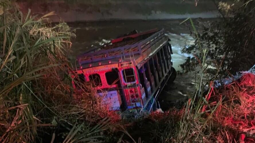 Accidente de chiva en Medellín . Foto: Cortesía