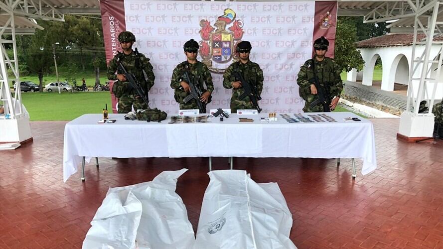 El Ejército informó que alias Pájaro y alias Jefferson o Congo fueron los responsables de los hostigamientos recientes contra la Estación de Policía de Morales. Foto: Ejército Nacional