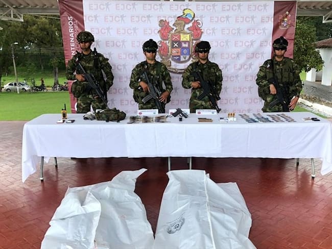 El Ejército informó que alias Pájaro y alias Jefferson o Congo fueron los responsables de los hostigamientos recientes contra la Estación de Policía de Morales. Foto: Ejército Nacional