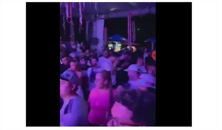 En la rumba de este jueves 7 de enero casi todos los asistentes están sin tapabocas . Foto: Tomada de Instagram