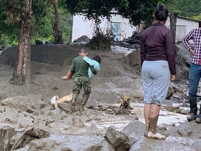 Emergencia en Chaparral deja 8 desaparecidos y 50 personas afectadas. Foto: Cortesía