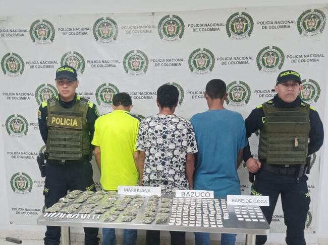 Alias “Chávez”, alias “Yordi”, fueron enviados a prisión. Foto: Policía Valle.