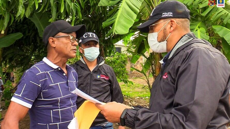 Alias Baturama fue capturado en el municipio de Santa Rosa, por agentes del CTI de la Fiscalía. Foto: Cortesía