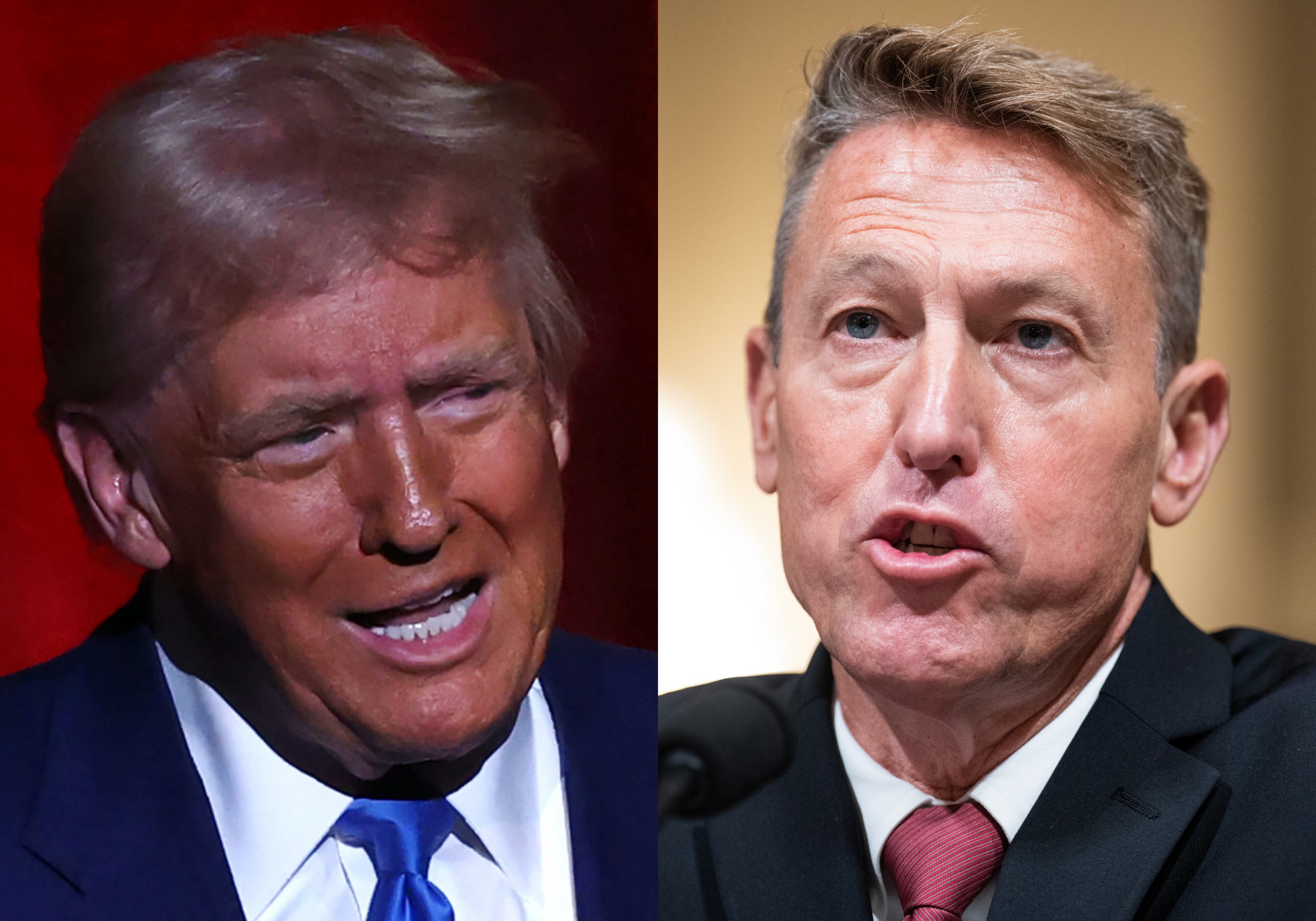 El presidente electo de Estados Unidos, Donald Trump (Michael M. Santiago/Getty Images), y su designado jefe de la Oficina de Aduanas (Tom Williams/CQ-Roll Call, Inc vía Getty Images)