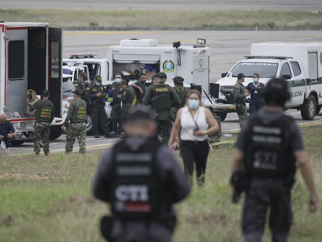 El atentado terrorista en el aeropuerto Camilo Daza de Cúcuta dejó tres personas muertas, un civil y dos integrantes de la Policía Nacional el pasado 14 de diciembre. Foto: Archivo.