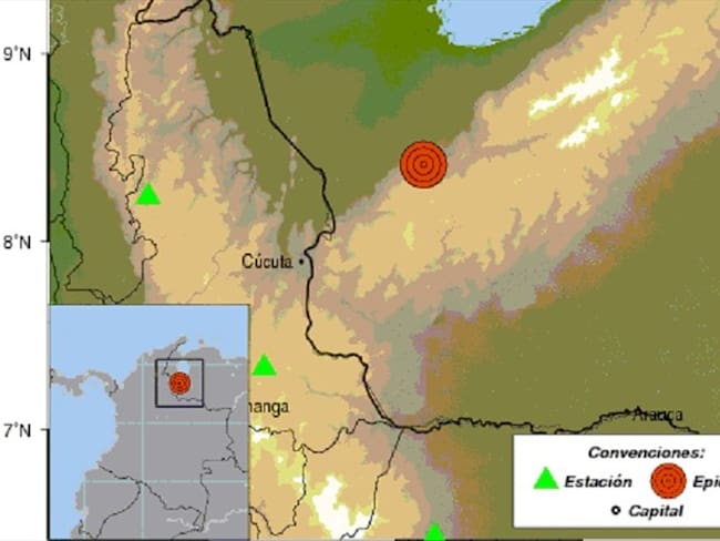 Dos sismos se presentaron en la frontera. Foto: Servicio Geológico colombiano