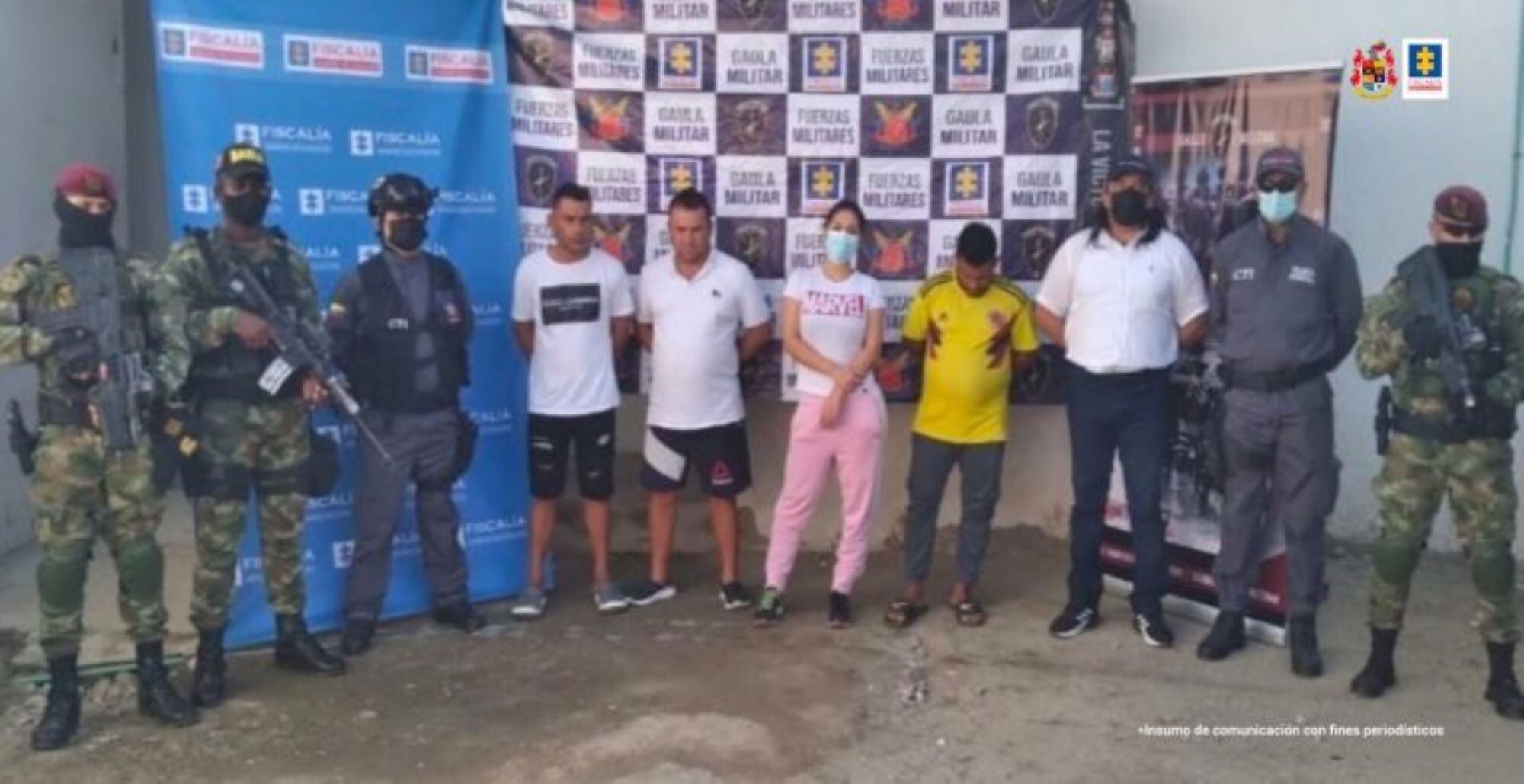 Capturados/ Fiscalía General de la Nación