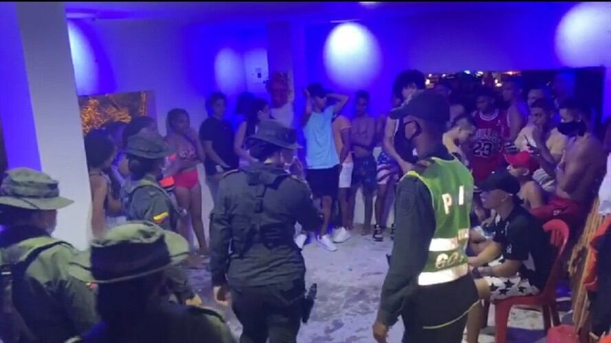 Al ingresar al sitio los uniformados lograron identificar la presencia de cuatro menores de edad . Foto: Cortesía Policía Nacional