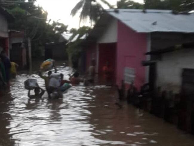 700 familias damnificadas por desbordamientos en la Zona Bananera del Magdalena. Foto: Cortesía