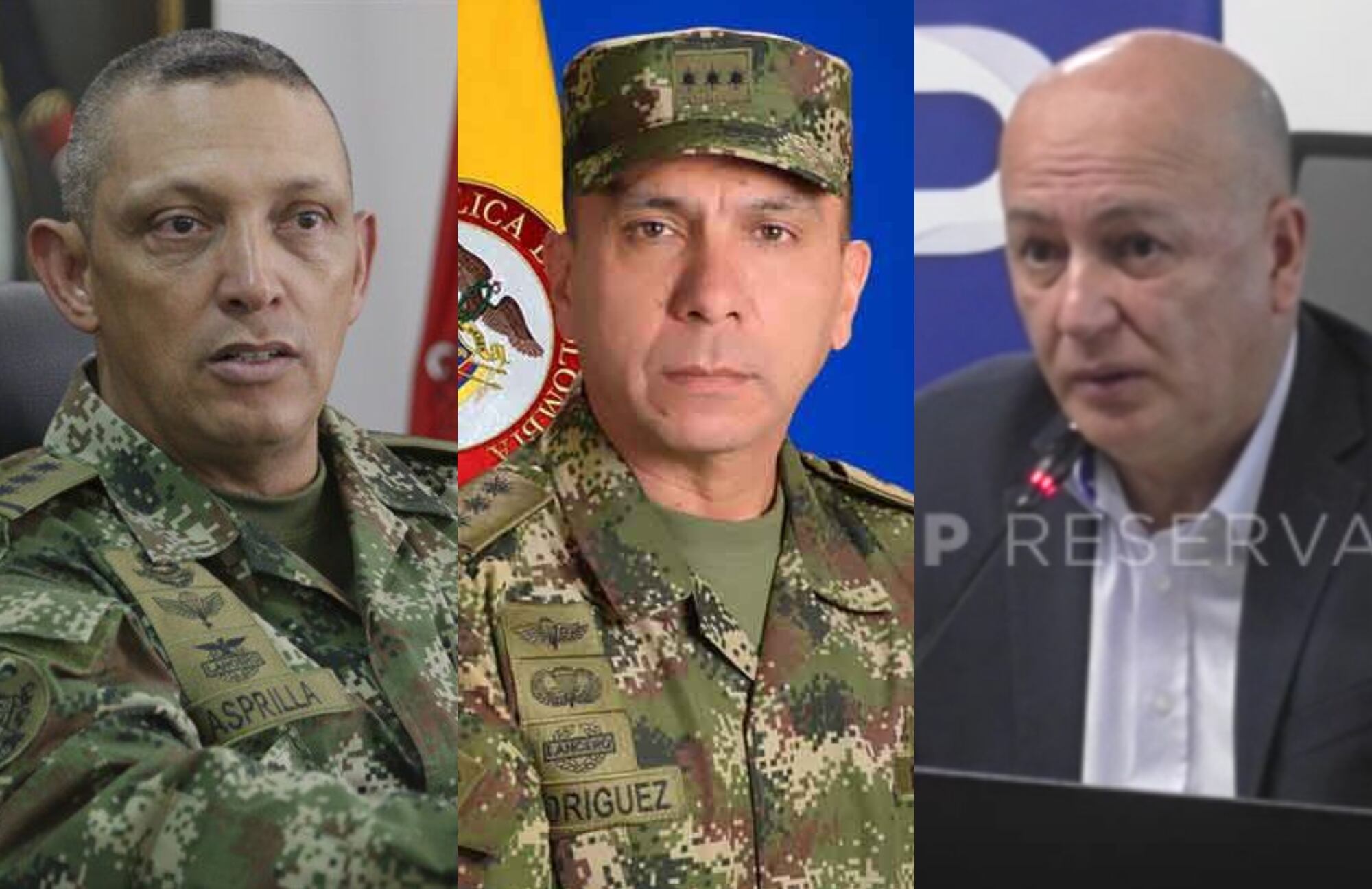 Jaime Lasprilla: Colprensa // Edgar Rodríguez: cortesía Ejército // Miguel Ernesto Pérez Guarnizo: cortesía: JEP