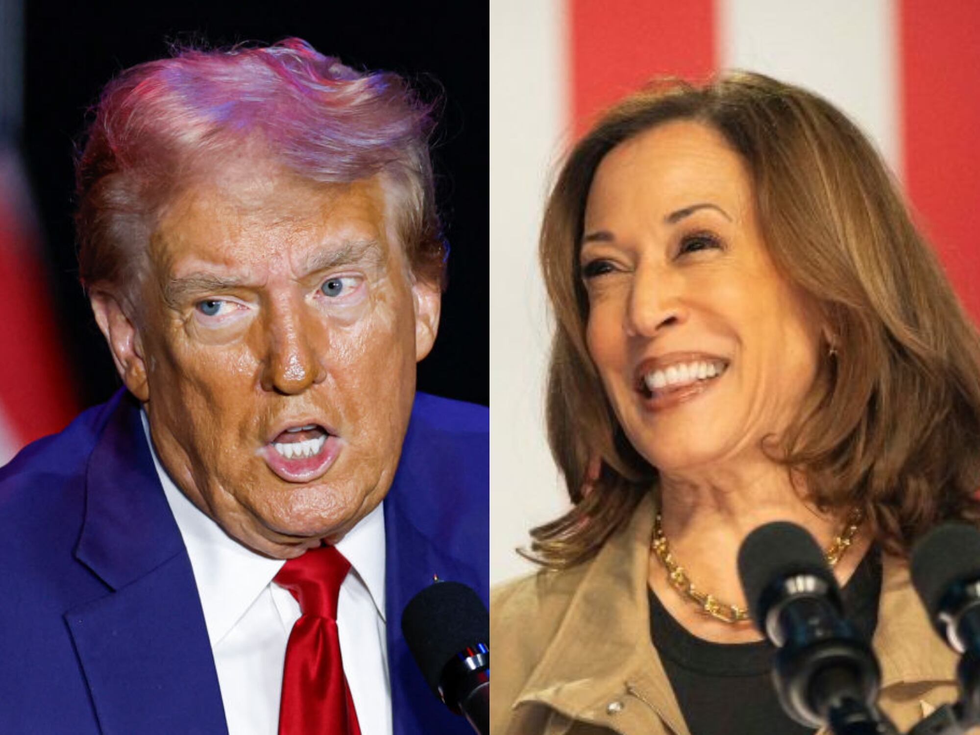 Donald Trump y Kamala Harris. I Fotos: Getty Images.